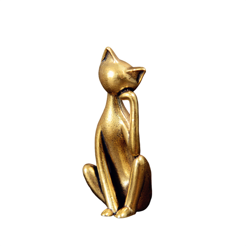Vintage Collectible Christmas Ornaments - Meditasyon Kedi Figürleri Vintage Kedi Süsü