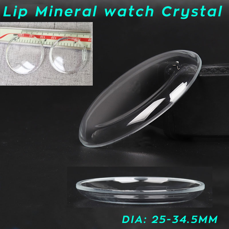 Vintage Watch Crystal - 25mm-34.5mm tencere kapağı mineral saat camı