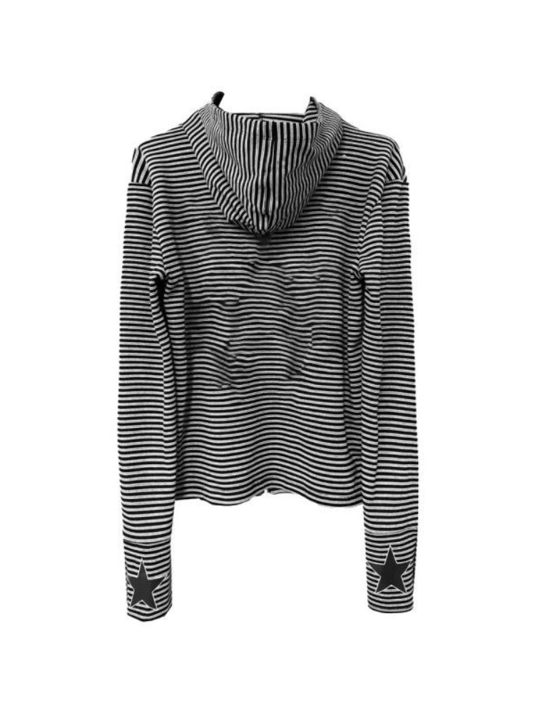Erkek Kadın Gotik Tarz Çizgili - Vintage Zip Hoodie incelemesi ve fiyatı