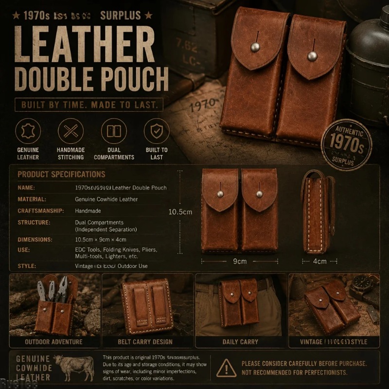 El Yapımı Vintage Deri EDC Kem - Vintage Collectible Knife incelemesi ve fiyatı