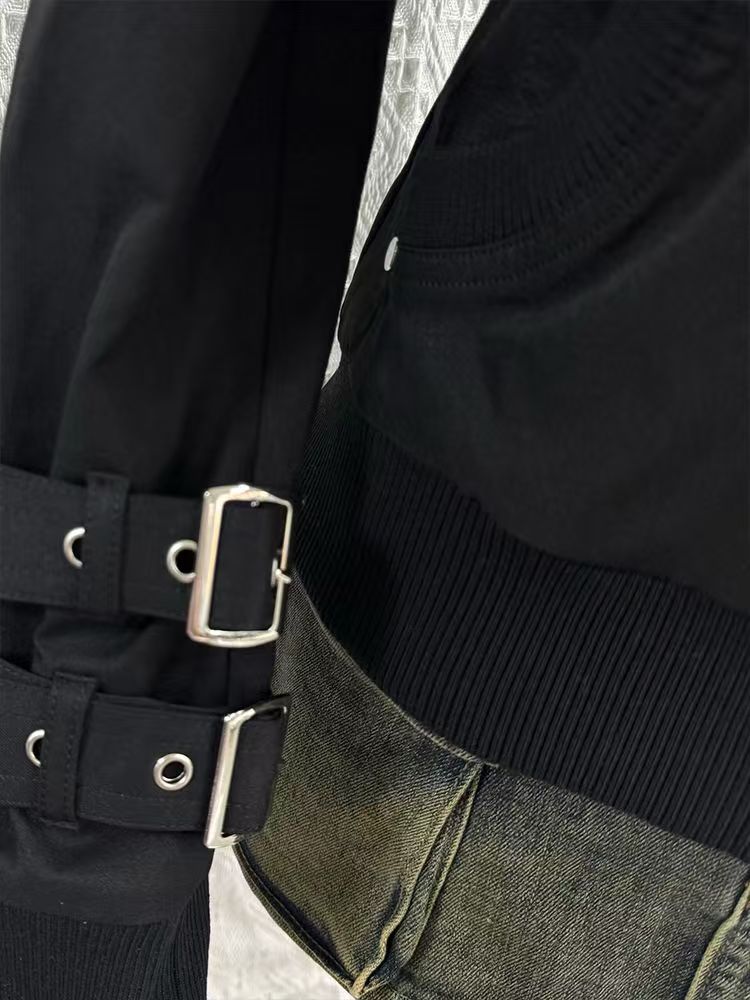 Y2K Gotik Siyah İnce Çift Ferm - Vintage Zip Hoodie incelemesi ve fiyatı