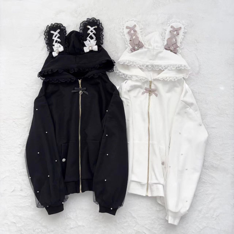 Kadınlar İçin Kışlık Tavşan Ku - Vintage Zip Hoodie incelemesi ve fiyatı